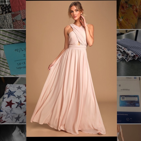 Lulu’s Blush Maxi Dress - Picture 3 of 3